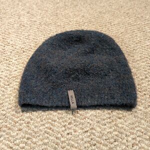 Rella Beanie Hat Blue Gray Wool Mohair Winter Warm Snow Ski Unisex